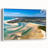 Vintage poster art of Nice, France in vibrant colors on extra large framed canvas, ideal for living room decor.