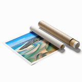 Extra large rolled print featuring a serene floral scene in Nice, France, with soft pastel colors.