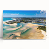 Black and white photograph of Nice, France on stretched canvas, ideal for kitchen wall art.