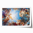 Rolled print of Versailles gardens in pastel shades, ideal for art wall dining room.