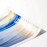 Extra large wall art featuring line art flowers in muted tones on a rolled canvas, suitable for large living room spaces.