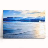 Black and white photo of Bavarian landscape on stretched canvas, ideal for kitchen wall art.