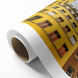 Art Deco poster of Berlin skyline in pastel shades on rolled canvas, ideal for nursery wall art.