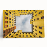 Large black and white stretched canvas of Berlin cityscape, ideal for kitchen wall art.