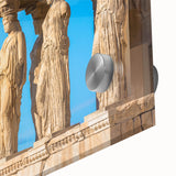 Acrylic print of a large abstract depiction of Athens, Greece, in muted earth tones, suitable for dining room art.