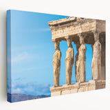 Large canvas print of Athens, Greece in muted earth tones, ideal for kitchen wall art.