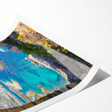 Extra large wall art featuring line art flowers in muted tones on a rolled print, ideal for large living room decor.