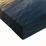 Black and white landscape art painting of a rugged Greenland scenery on large stretched canvas, ideal for bedroom wall art.