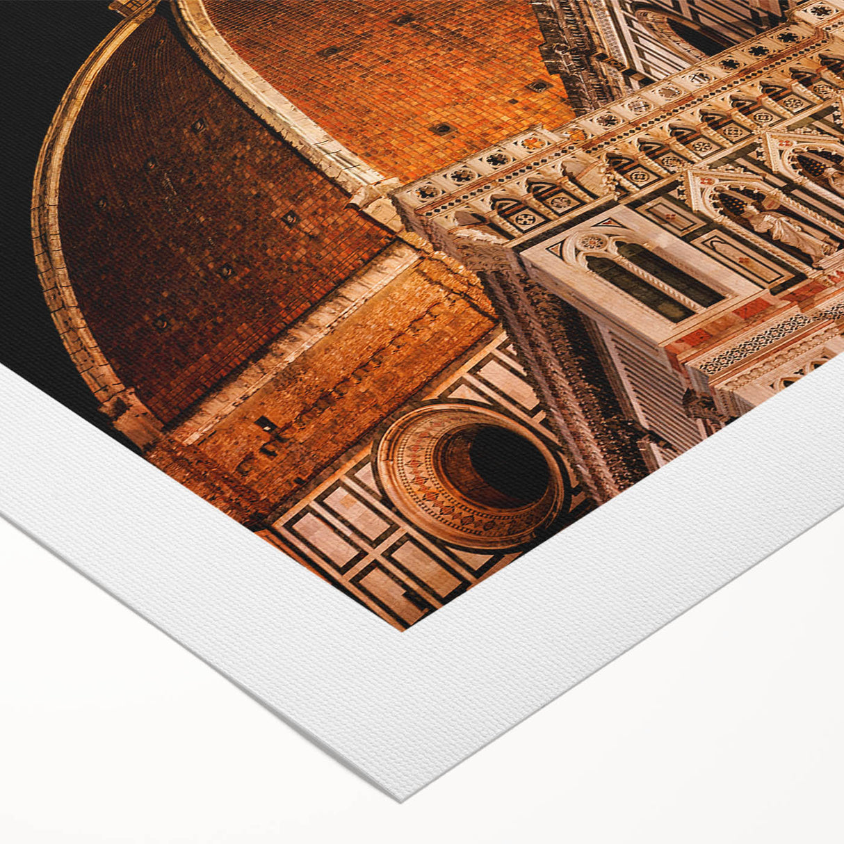 Art deco poster of Florence skyline in muted earth tones on rolled canvas, suitable for dining room decor.