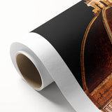 Art Deco poster of Florence skyline in muted earth tones on rolled canvas, ideal for nursery wall art.