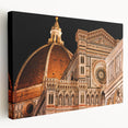 Stretched canvas featuring a detailed Florence scenery in warm, earthy tones, ideal for kitchen wall art.