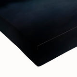 Black and white landscape art painting of Lake Como on large stretched canvas, suitable for bedroom decor.