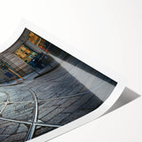 Extra large wall art featuring line art flowers in muted tones on a rolled print, ideal for large living room decor.