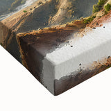 Large art of Mount Etna in black and white on stretched canvas, ideal for bedroom wall decor.