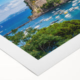 Art deco poster of Naples, Italy, featuring muted earth tones on rolled canvas, suitable for dining room decor.