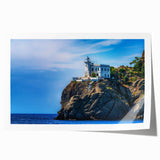 Rolled print of Portofino, Italy scenery with vivid coastal colors, ideal for art wall dining room.