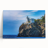 Black and white photograph of Portofino, Italy, on large stretched canvas, suitable for kitchen wall art.
