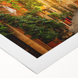 Art deco poster of Rome's skyline in muted earth tones on rolled canvas, suitable for dining room walls.