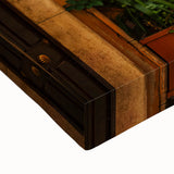 Large art of a black and white Rome landscape painting on stretched canvas, suited for bedroom wall decor.