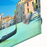 Acrylic print of a large abstract depiction of Venice in muted earth tones, ideal for dining room art.