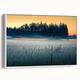 Vintage poster art of a scenic European landscape on a large framed canvas, with vibrant colors, ideal for living room decor.