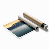 Extra large rolled print of a serene Latvian landscape with lush greenery and floral elements.