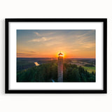 Extra large framed wall art featuring an abstract depiction of a European scenery in vibrant, textured colors.