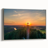Landscape art painting of a Lithuanian scenery on a framed canvas.