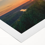 Art deco poster featuring a serene Lithuanian landscape on rolled canvas, suitable for dining room walls.