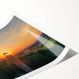 Extra large wall art featuring line art flowers in soft pastel hues on a rolled canvas, ideal for large living room decor.