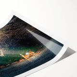 Extra large rolled print featuring line art flowers in muted earth tones, ideal for large living room wall art.