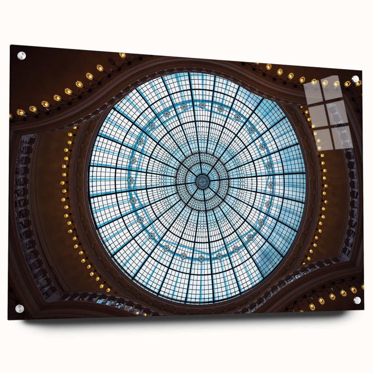 Acrylic print of Amsterdam scenery with vibrant colors, ideal for bedroom or dining room wall art.