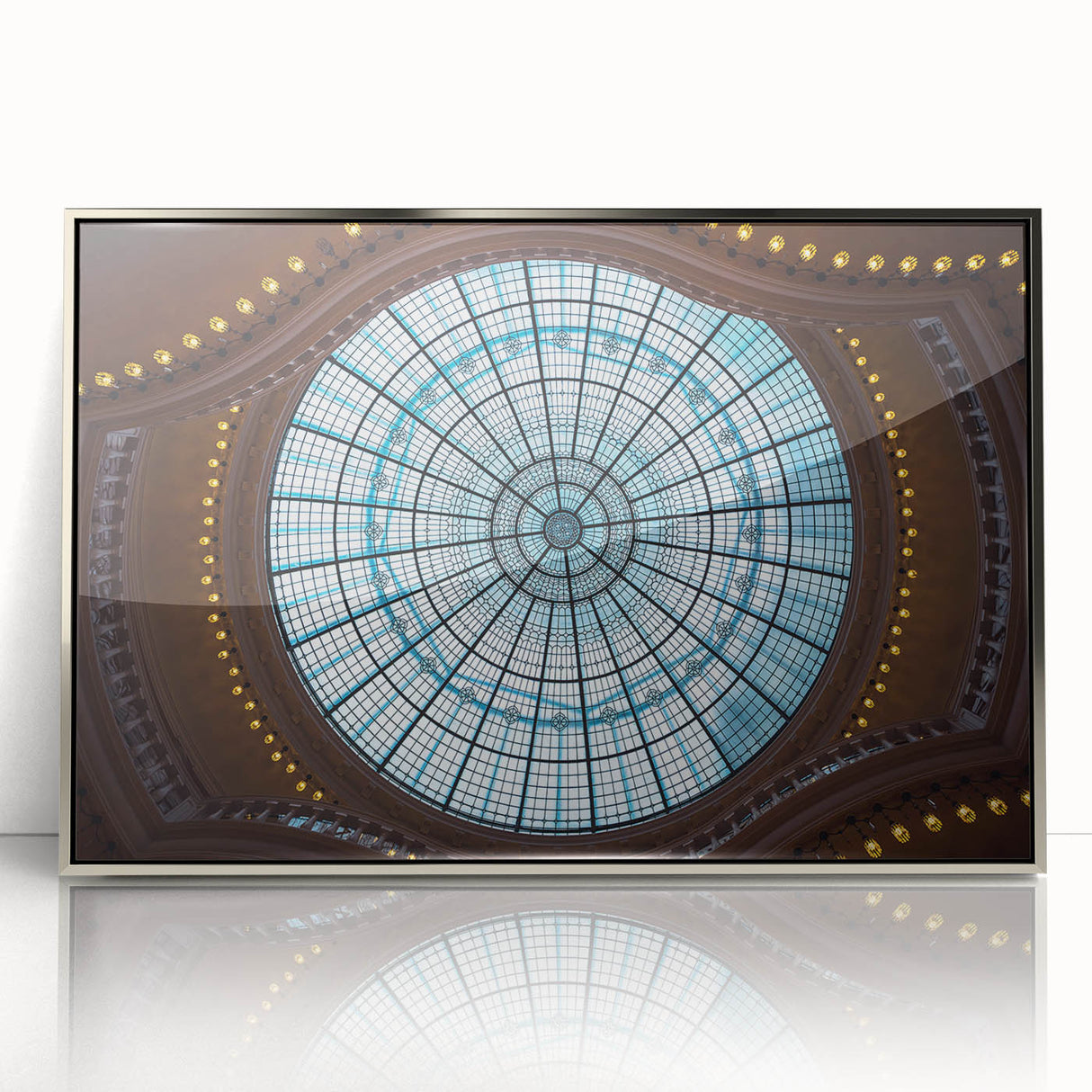 Acrylic print of a mid-century modernist Amsterdam canal scene in muted colors, suitable as modern art wall decor.