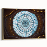 Framed canvas depicting a vintage-style Amsterdam landscape in black and gold tones, ideal for bedroom decor.