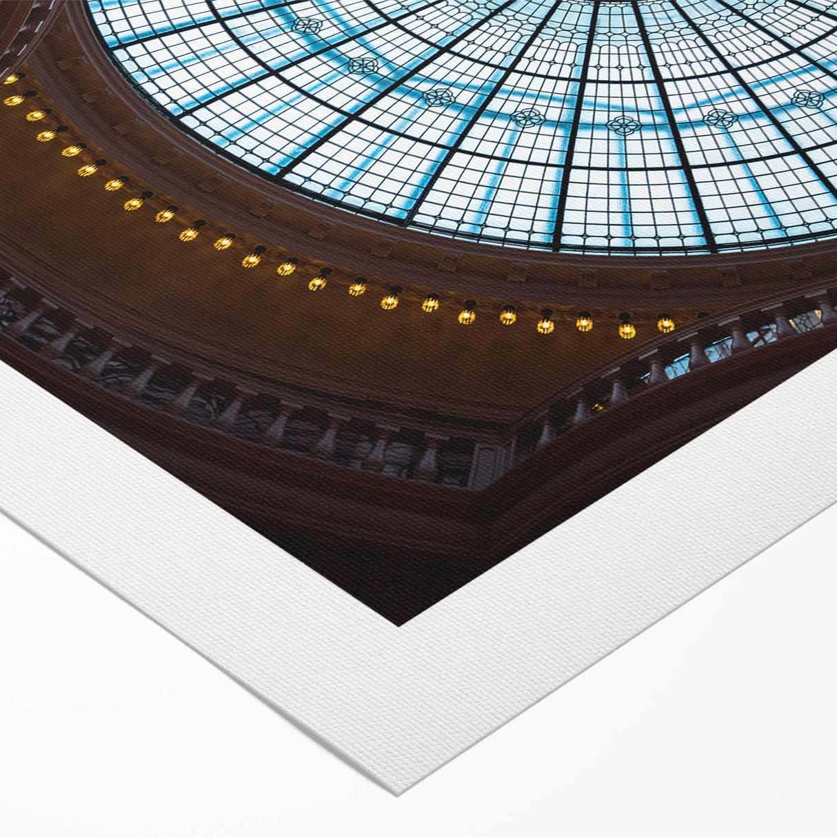 Art deco poster of Amsterdam scenery in muted earth tones on rolled canvas, suitable for dining room wall art.