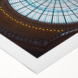 Art deco poster of Amsterdam scenery in muted earth tones on rolled canvas, suitable for dining room wall art.