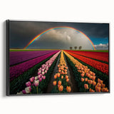 Framed canvas featuring a black and white vintage poster art of a Dutch landscape, ideal for bedroom decor.