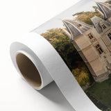 Art Deco poster featuring a serene Polish landscape in pastel shades on rolled canvas, ideal for nursery wall art.