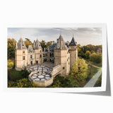 Rolled print of a Polish landscape featuring vibrant green fields and a blue sky, ideal for art wall dining room.