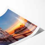 Extra large wall art featuring line art flowers in soft pastel shades on a rolled print, ideal for large living room decor.