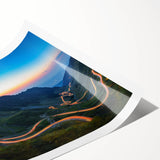 Extra large wall art featuring line art flowers with a minimalist design in black on a rolled canvas.