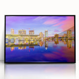 Large abstract wall art depicting a stylized St.
