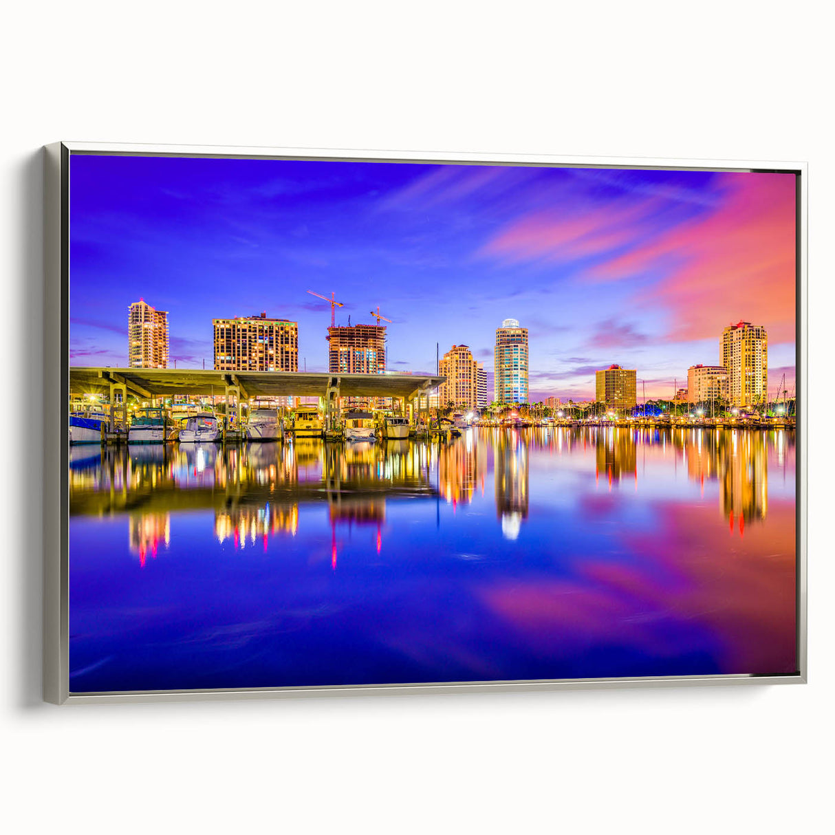 Framed canvas landscape art painting depicting a vintage European city scene in muted colors, ideal for living room decor.
