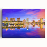 Black and white stretched canvas of St. Petersburg scenery, suitable as large kitchen wall art or bedroom decor.
