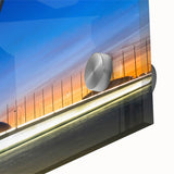 Large abstract wall art of Sochi landscape in muted earth tones on acrylic glass, suited for dining room ambiance.