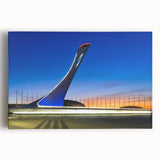 Black and white stretched canvas of Sochi cityscape, ideal for kitchen wall art or bedroom ambiance.