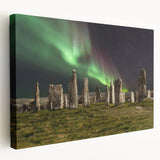 Panoramic view of a Scottish landscape on stretched canvas, featuring muted earth tones, ideal for kitchen wall art.