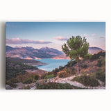 Black and white photograph of Andalucia, Spain on stretched canvas, ideal for kitchen wall art.