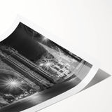 Extra large wall art featuring line art flowers in black on white, ideal for large living room wall decor.