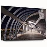 Large abstract wall art of Madrid with vibrant hues on acrylic glass, ideal for bedroom or dining room décor.